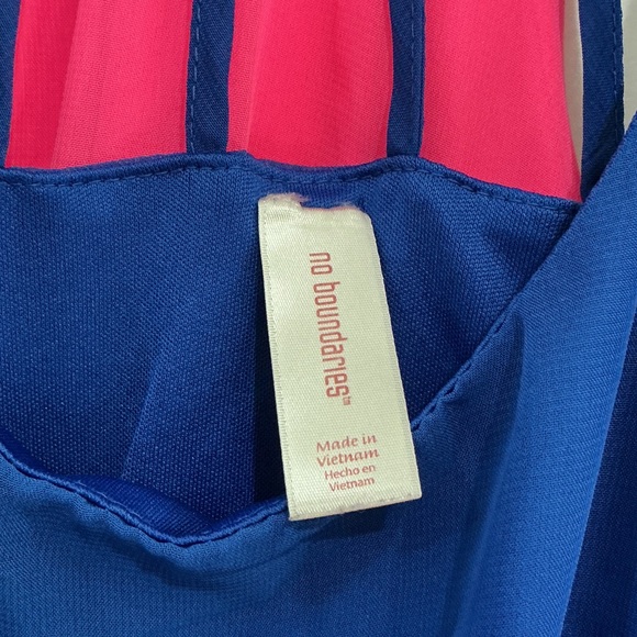 (2) No Boundaries Hot Pink & Blue Sleeveless Maxi Dresses - Picture 6 of 7